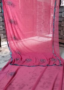 Pink Colour Saree Light Weight