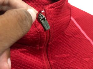 Hind Red Long Sleeve Half Zip T Shirt