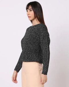 H&amp;M Crop Knit Sweater Acrylic Pullover