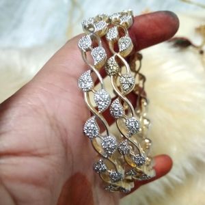 💎Cz Silver Finish Bangles