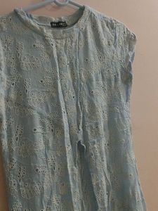 Light Blue Eyelet Dress