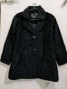 Elegant Black Velvet Coat