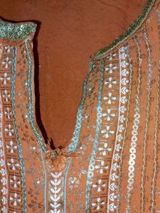 Cotton Kurta, key Neck , 1/3 Sleeves