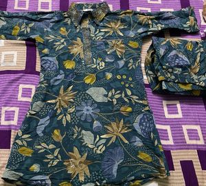 👌🏻🦋Floral Print Dress & Pants Set💙👌🏻