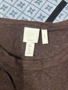 H&amp;M Linen Brown T-Shirt