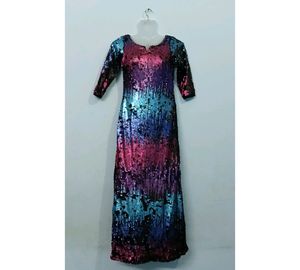 Multicolour Party Wear Dress