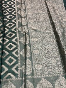 Elegant Green Patterned Saree