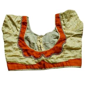 Cream Designer Silk Blouse