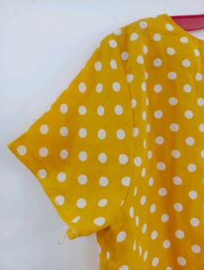 Yellow Polka Dot Top