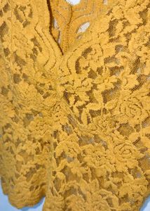 Zara Mustard Lace Top