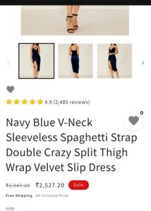 Royal Blue Mini Dress Back Zip Velvet