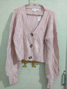 Cute Pink Knit Cardigan