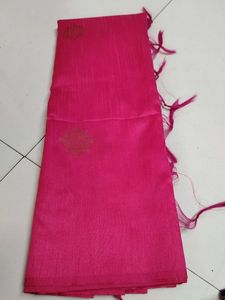 Pink silk cotton saree