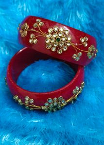 Red &amp; Gold Bangle Set
