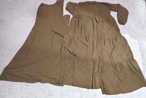 Elegant 4 Frill Shrug Abaya, Burqua Four Piece Set