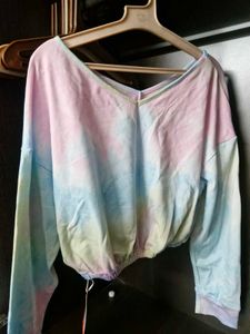 Tie Dye Croped Hoodie