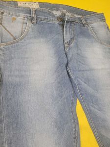 Unisex Light Wash Denim Jeans