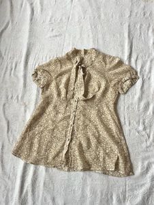 Ribbon Collared Style Top