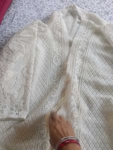 White cream Lace Cardigan