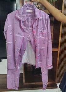 Cute Cat Print Pajama Set