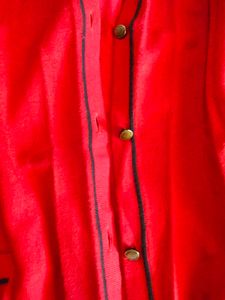 Red Button-Down Cardigan 🍂🍁🍄🏵️🔥🦐