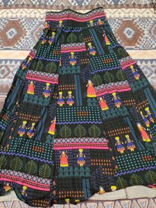 Patterned Maxi Skirt