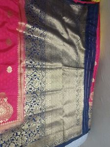 Elegant Pink Banarasi Saree