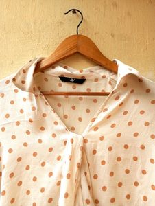 Polka Dot Wrap Up Knot Top (Women)