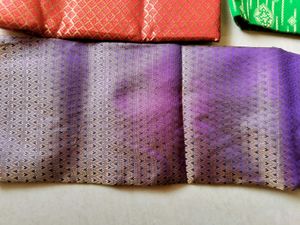 Two Pattu Blouses And A Cotton Blouse Material