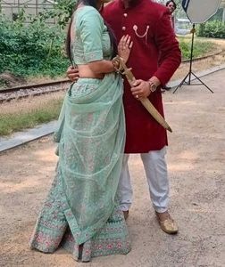 Thread Work Bridal Lahenga...
