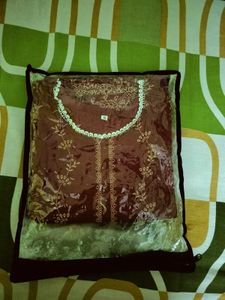 unused Elegant Maroon Kurta Set ( fixed price)