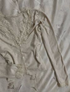 Cream Cute Cardigan
