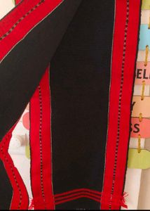 Red Dupatta With Ethnic Scarf