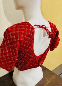 Red Embroidered Blouse