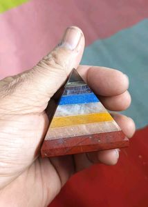 Seven Chakras Pyramid All Natural Stone
