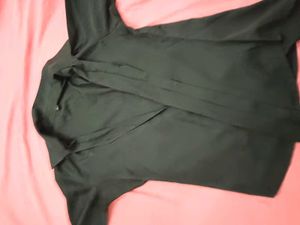 Black Button-Down Top