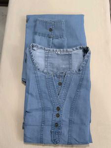 denim kurta