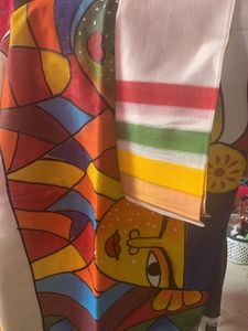 ❤️‍🔥HANDPRINTED COTTON SAREE❤️‍🔥