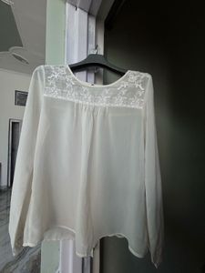 White Embroidered Top