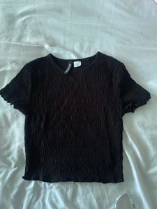 Black textured top