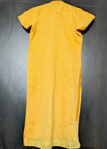 XL Kurta Pant dupatta Set In Golden Mustard Colour