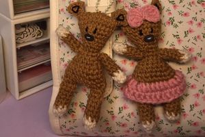 Crochet Bear Keychains (Set of 2)
