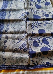 Blue Daily Wear Cotton Sari