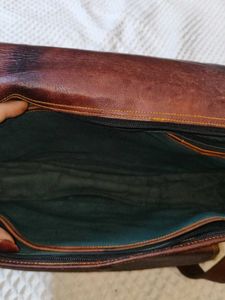 raw leather slingbag