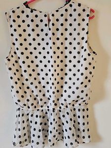 Polka Dot Sleeveless Top