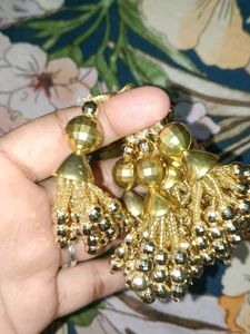 10 Golden Tassels
