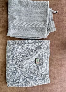 Floral Print Grey White Co Ord Set