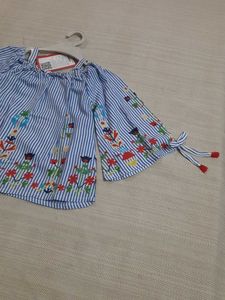 Cute Striped Floral Top