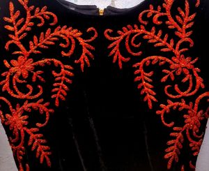 Festive wear Long Ethnic Skirt With Velvet Crop To