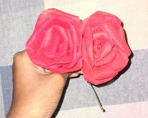Pack Of 40 Artificial Handmade Flowers [Red Roses]